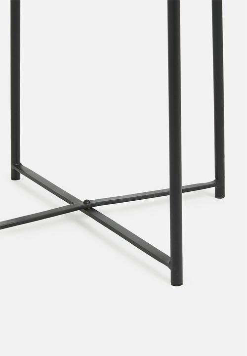 Sixth Floor - Rayne marble side table - white