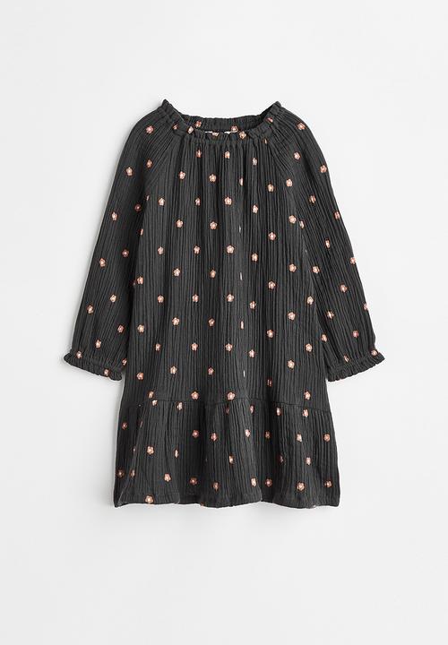 H&M - A-line dress - black & floral