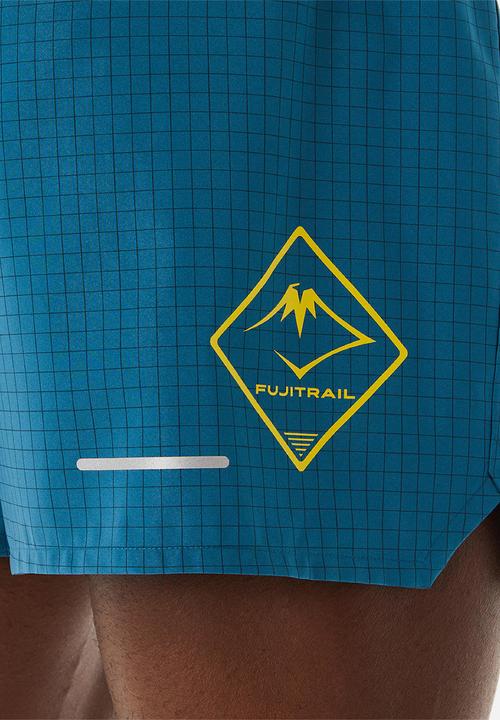 ASICS - Fujitrail logo short - ink teal/golden yellow