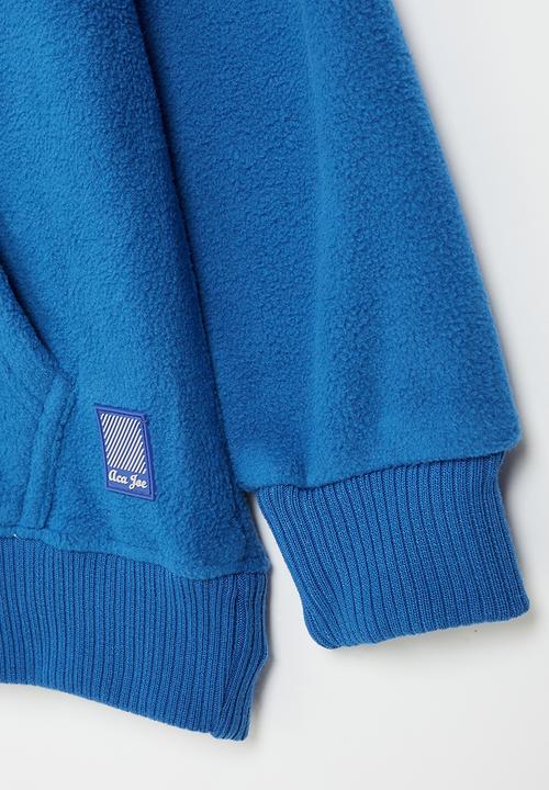 Aca Joe - Aca joe polar fleece applique core sweater - navy & yellow
