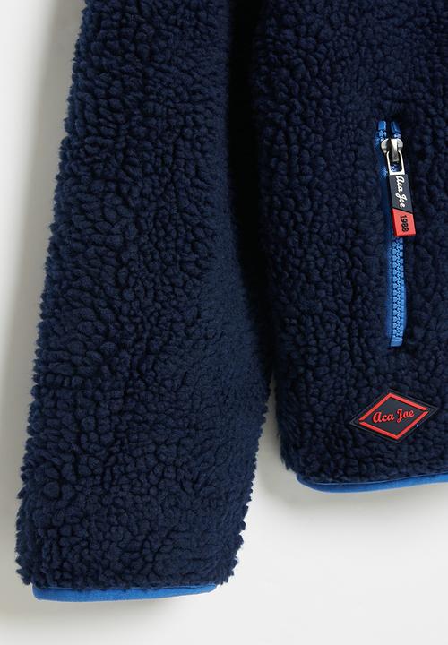 Aca Joe - Aca joe sherpa patch pocket sweater - navy