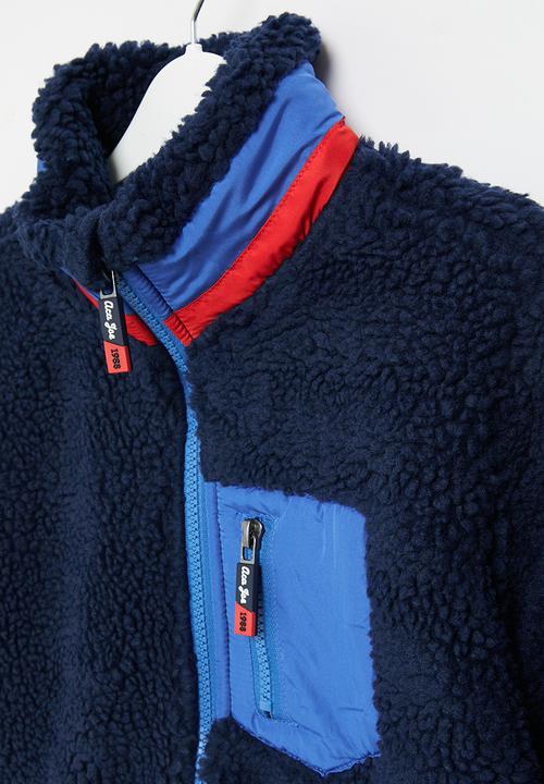 Aca Joe - Aca joe sherpa patch pocket sweater - navy