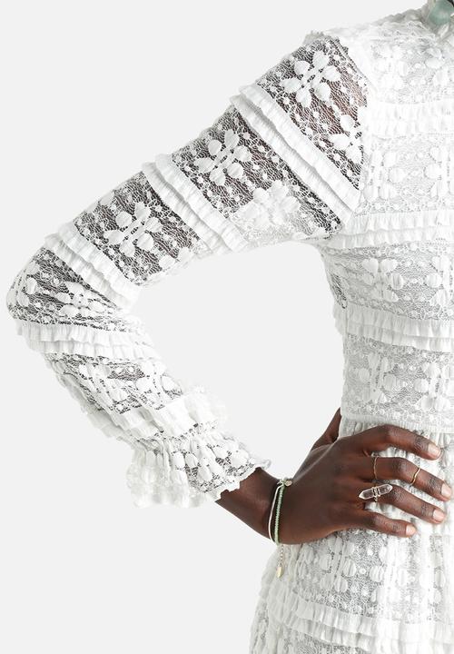Motel - Floral Lou Victorian Mid Lace Dress