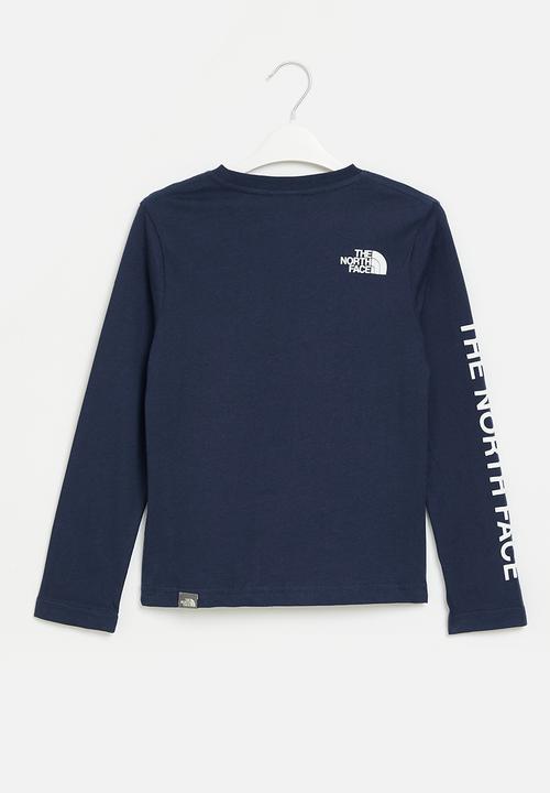 The North Face - Boys long sleeve graphic tee - navy