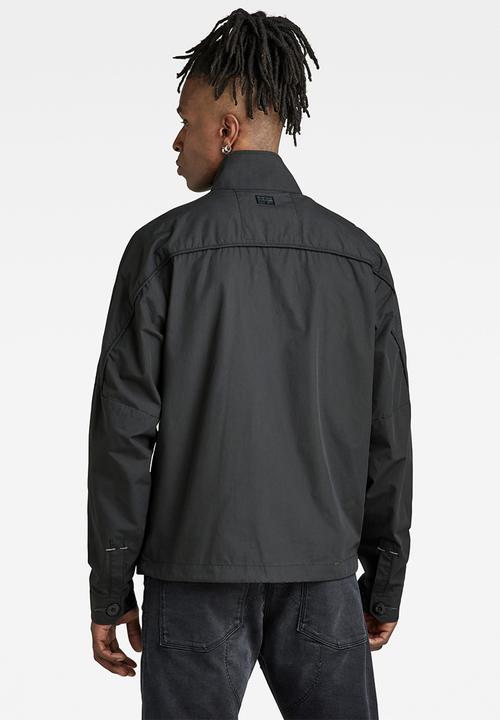G-STAR - Long pkt track overshirt - dk black
