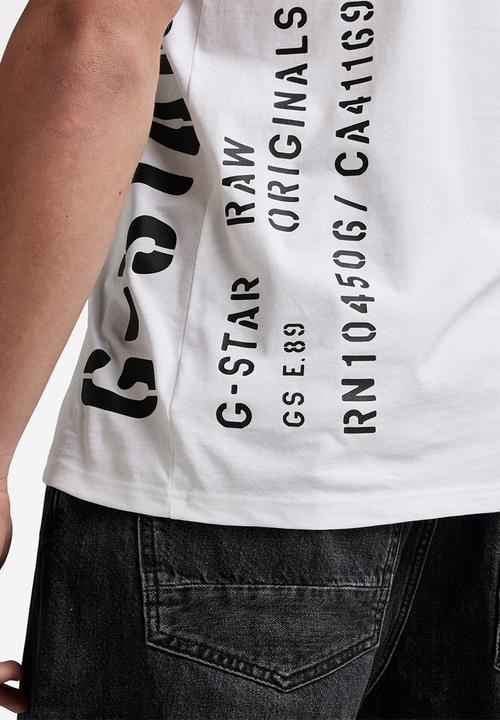 G-STAR - Side stencil r t Compact jersey o - white