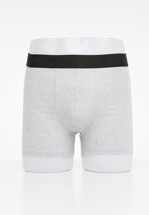 Superdry. - Boxer mutiI triple pack - black/olive/grey