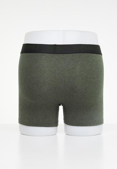 Superdry. - Boxer mutiI triple pack - black/olive/grey