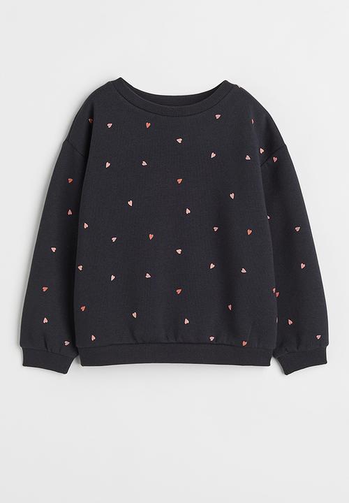 H&M - Sweatshirt - black/hearts