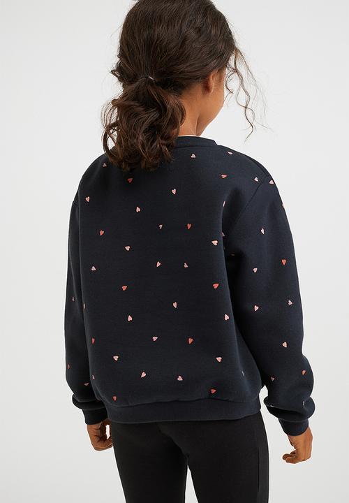 H&M - Sweatshirt - black/hearts