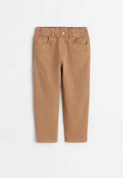 H&M - Loose fit twill trousers - dark beige