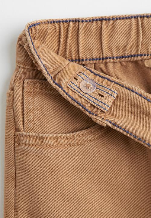 H&M - Loose fit twill trousers - dark beige