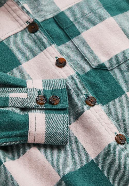 H&M - Overshirt - turquoise/pink checked