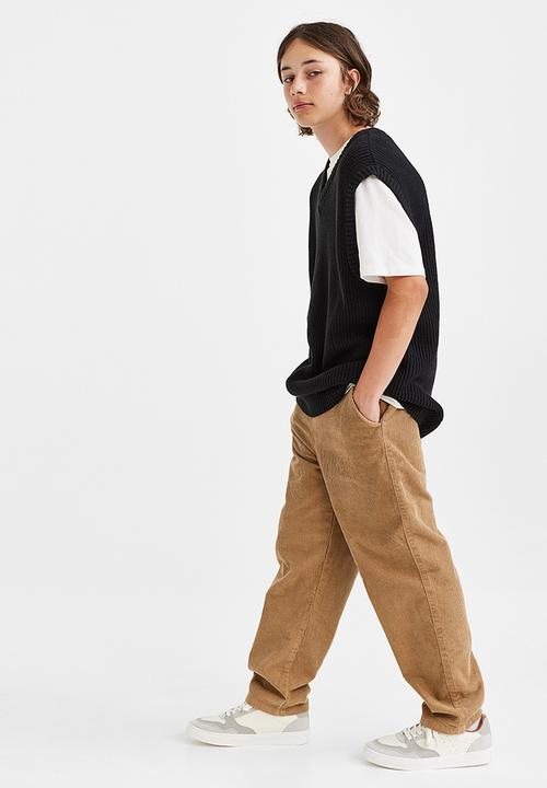 H&M - Cotton trousers - dark beige