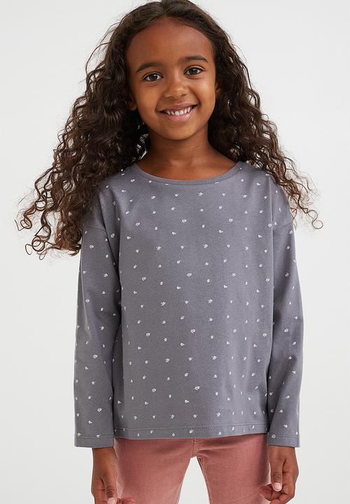 H&M - 2-Pack cotton jersey tops - pink/small flowers