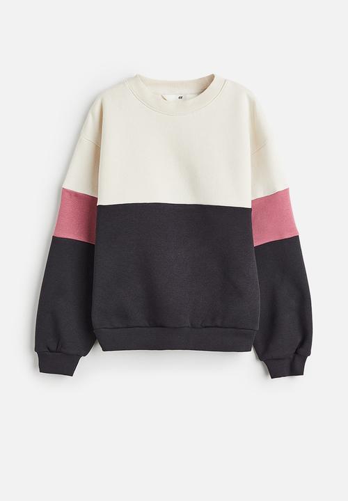 H&M - Block-coloured sweatshirt - dark grey/block-coloured