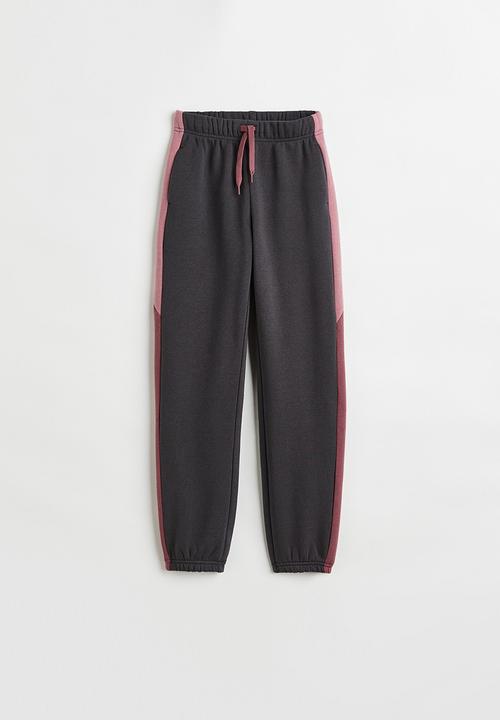H&M - Joggers - dark grey/pink