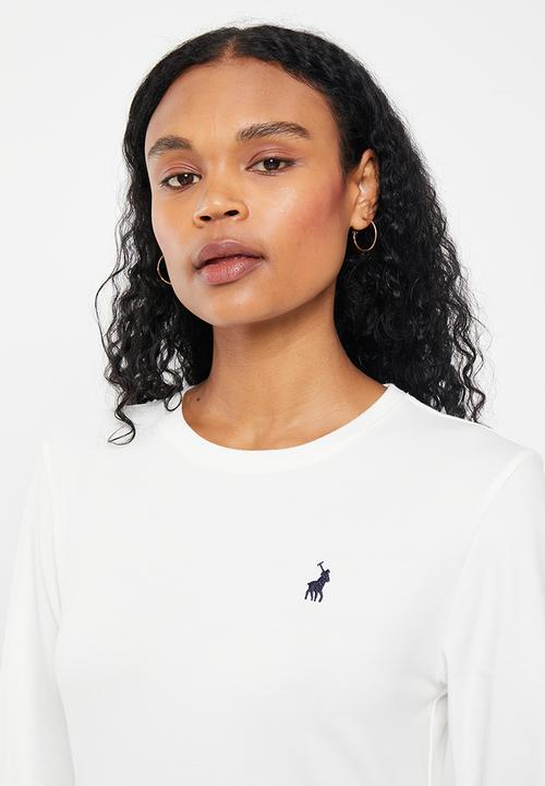 POLO - Women sml pony ls T-shirt - ecru