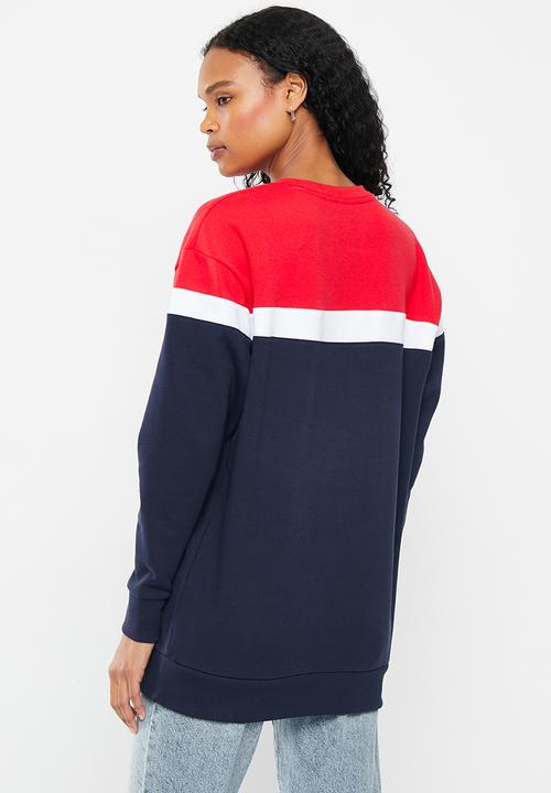 FILA - Ingrid sweatshirt - peacoat/white/chinese red