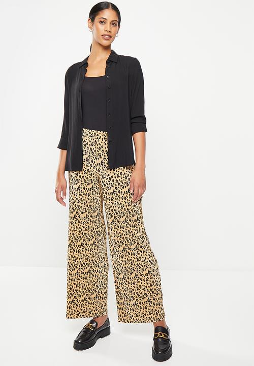 Me&B - Jaguar plisse pant - brown