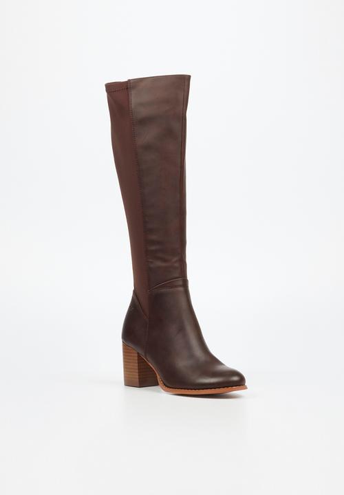 Miss Black - Ahlam 7 knee length boot - chocolate