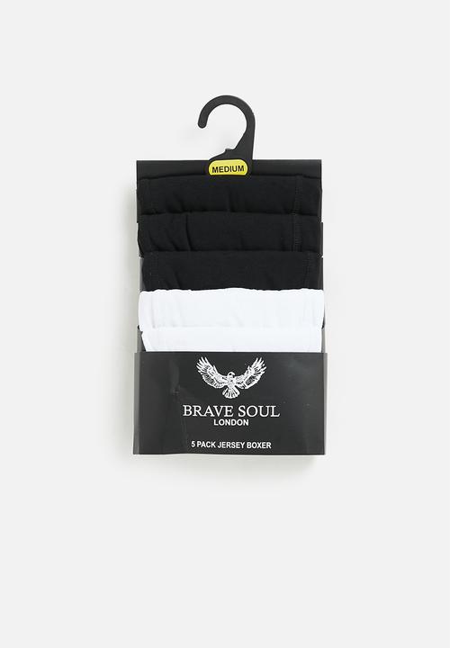 Brave Soul - Signature underwear 5 pack - black & white