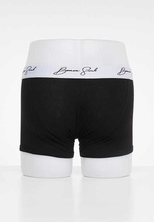 Brave Soul - Signature underwear 5 pack - black & white