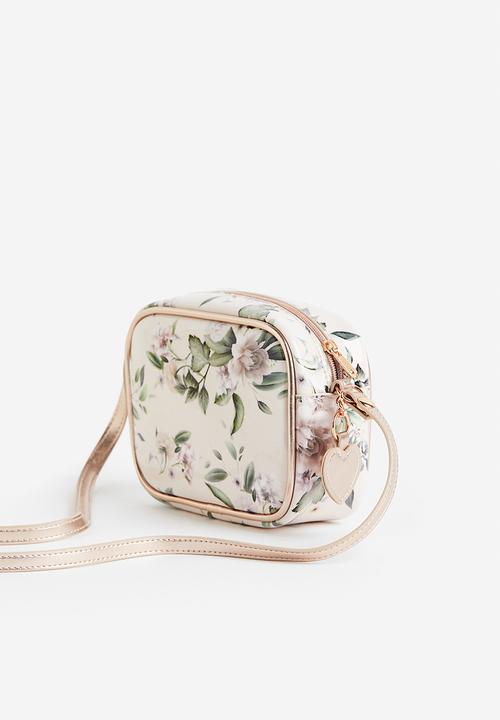 H&M - Shoulder bag - light beige/floral