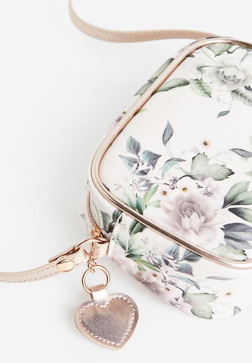 H&M - Shoulder bag - light beige/floral