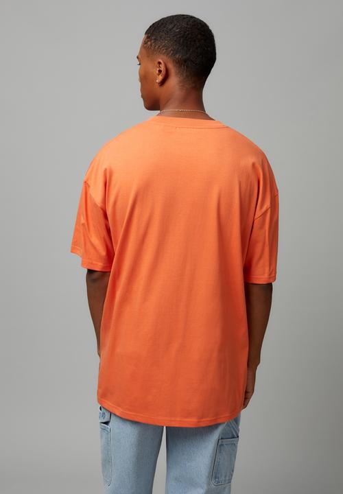 Cotton On - Oversized open gallery t-shirt - Orange, time & space 