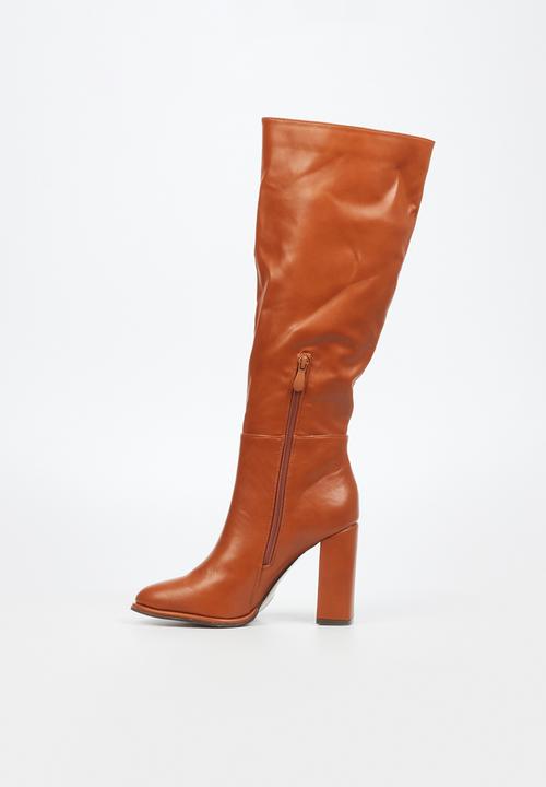Miss Black - Shania 1 knee length boot - tan