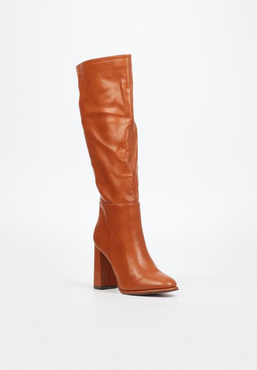 Miss Black - Shania 1 knee length boot - tan