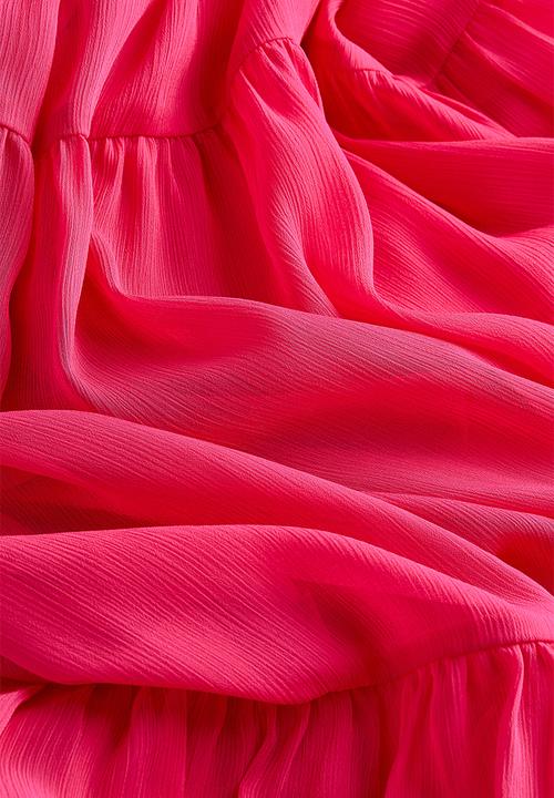 H&M - Tiered maxi dress - cerise