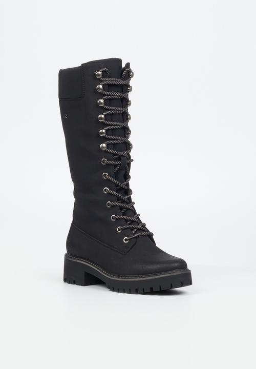 Miss Black - Fox 4 knee length boot - black