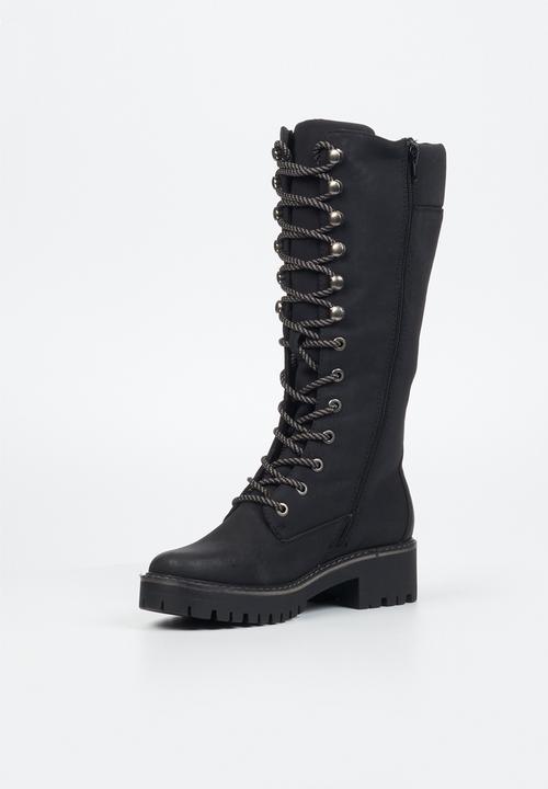 Miss Black - Fox 4 knee length boot - black