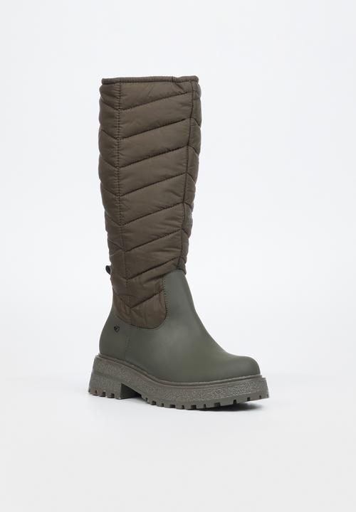 Miss Black - Snow 1 knee length boot - olive