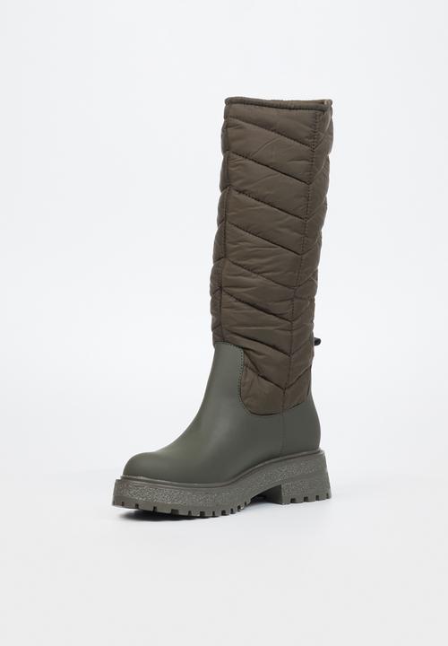 Miss Black - Snow 1 knee length boot - olive