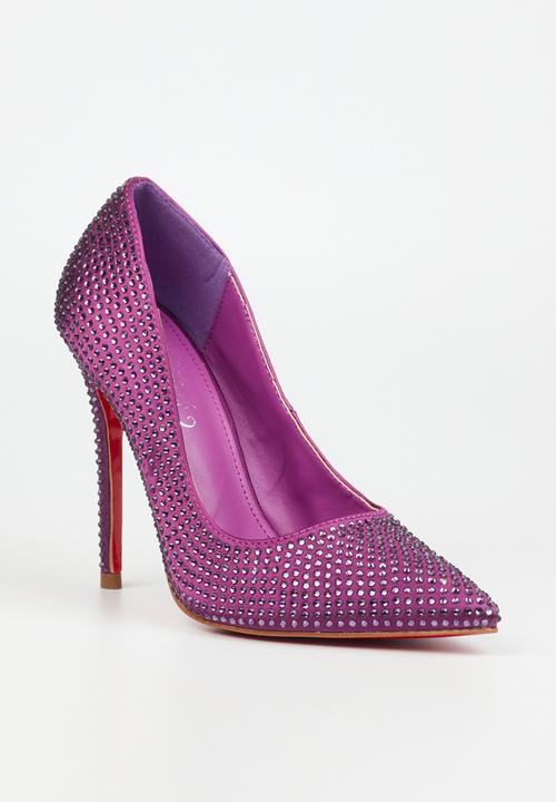 Miss Black - Lou 27 court heel - purple