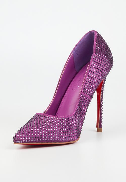 Miss Black - Lou 27 court heel - purple