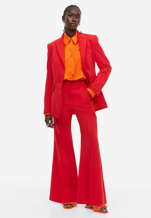 H&M - Balloon-sleeved blouse - orange