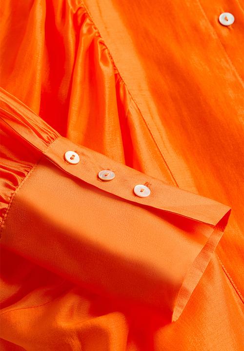 H&M - Balloon-sleeved blouse - orange