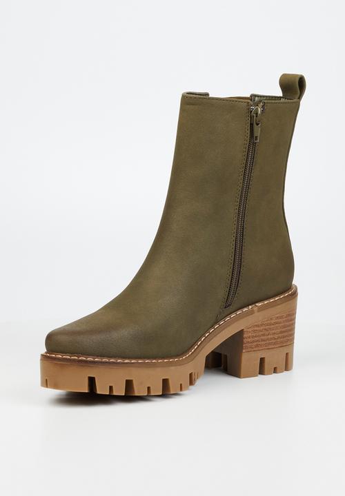 Miss Black - Vixen 1 chelsea boot - olive