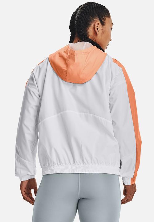 Under Armour - Ua rush woven fz jacket - white/mellow orange