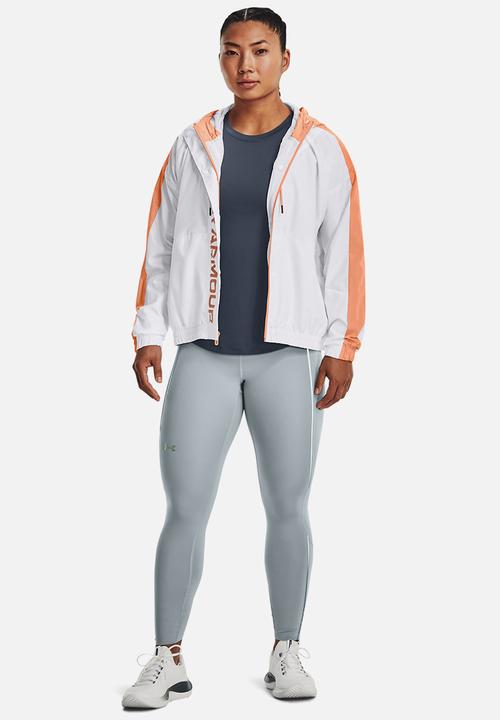 Under Armour - Ua rush woven fz jacket - white/mellow orange