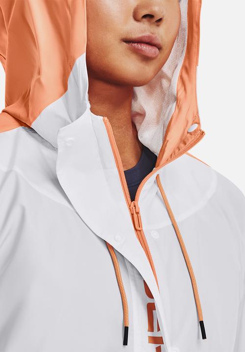 Under Armour - Ua rush woven fz jacket - white/mellow orange