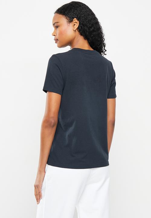 Superdry. - Vintage script style coll tee - eclipse navy
