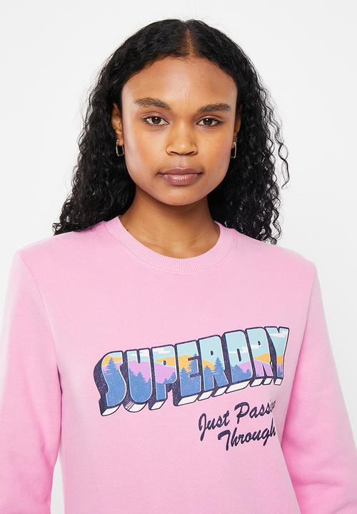 Superdry. - Vintage travel crew - pink lilac