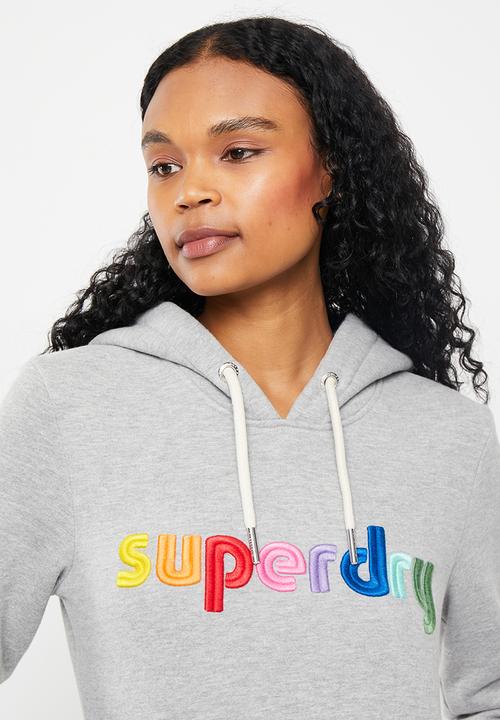 Superdry. - Vintage cl rainbow hood - grey marl