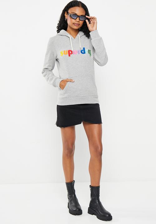 Superdry. - Vintage cl rainbow hood - grey marl