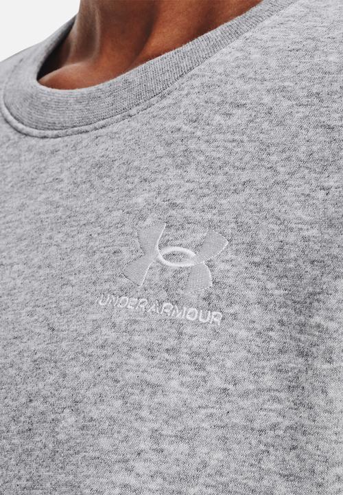 Under Armour - Essential fleece crew - mod gray light heather/white